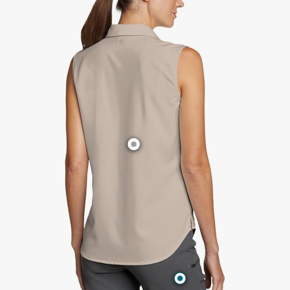 Eddie Bauer Tan Fitted Button Down Shirt - Picture 2 of 6